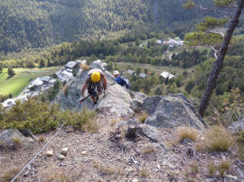 Samuel e Aldo in uscita dalla Ferrata (49890 bytes)